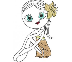 Stickdatei - Beauty Girls - Blume